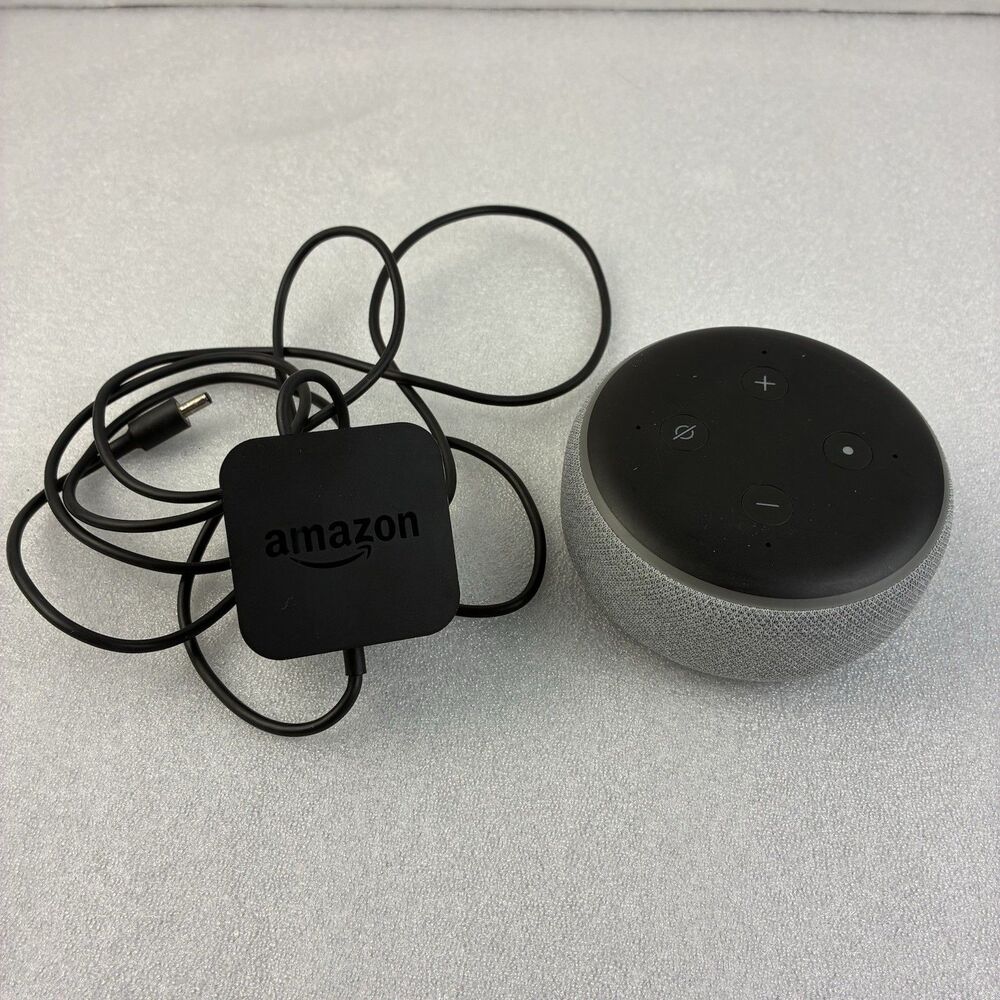 Amazon Echo Dot 3rd Gen Smart Speaker Gray D9N29T Used With Power Cord - TESTED
